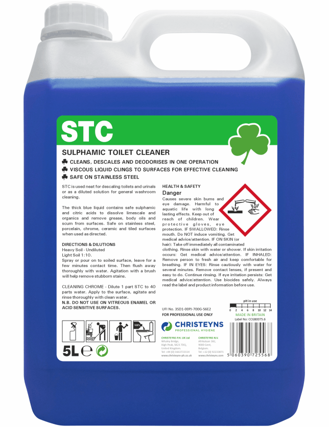 Clover STC, Acidic Toilet & Washroom Cleaner 5L
