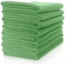 Microfibre ClothS, Green, 10 Pack