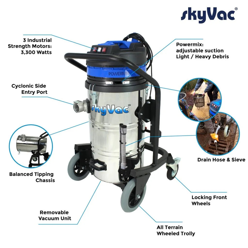 SkyVac Industrial 85 110v Gutter Vac for Hire