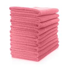 Microfibre Cloths, Red, 10 Pack