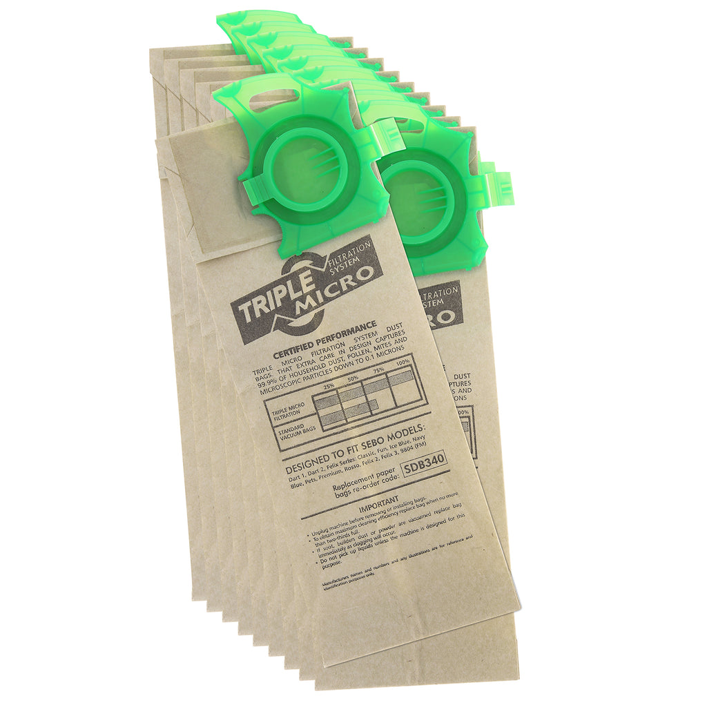 Sebo Felix Dart Vacuum Cleaner Paper Bag (Pack 10)