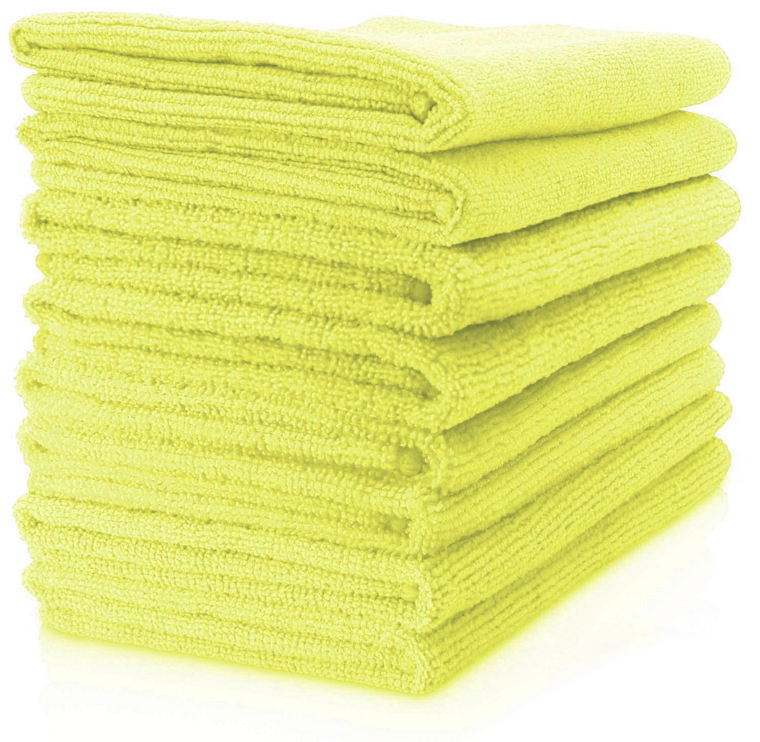 Microfibre Cloths, Yellow, 10 Pack